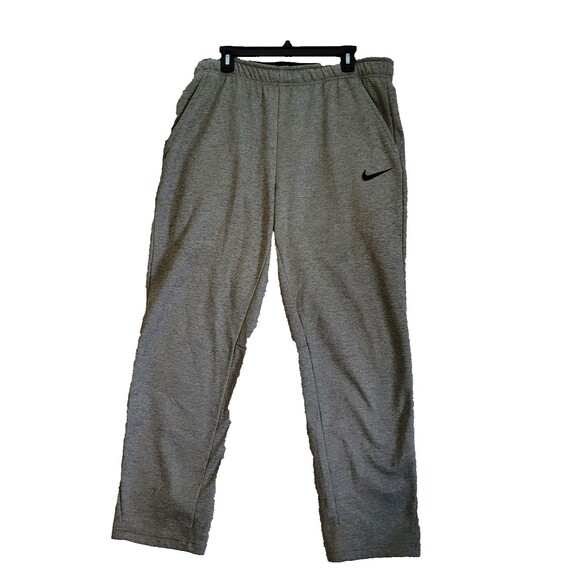 Nike Jogger Sweatpants Pants Mens XL Gray Dri Fit Fleece Workout Running Pockets - Picture 1 of 7